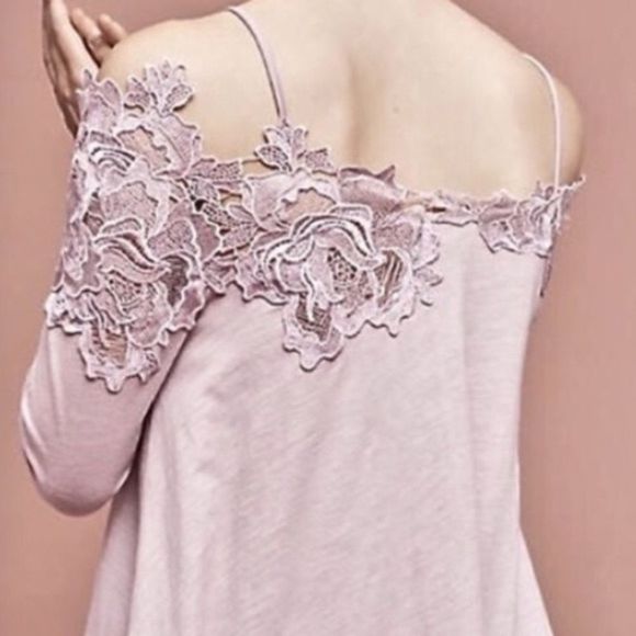 Anthropologie Meadow Rue Laceline Off Shoulder Top - Picture 7 of 8